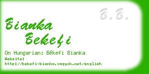 bianka bekefi business card